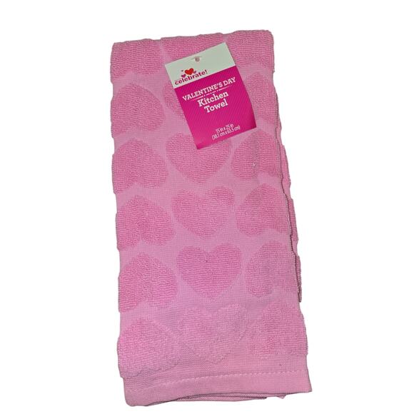 Pink Multi Color Towels Valentines Donut Heart Love Set of 5 - Picture 6 of 6